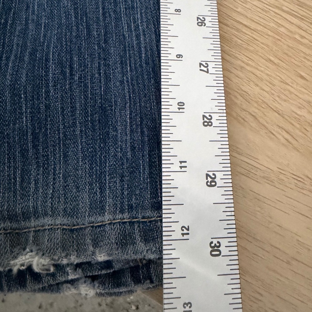 Southpole Jeans Co Womens Blue Distressed Bootcut Denim Y2K Low Rise Size 7/8 - Picture 8 of 8